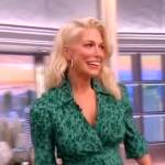 Hannah Waddingham’s green floral print dress on The View