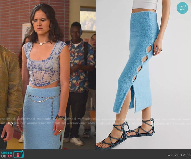 Free People Gemini Midi Skirt worn by (Victoria Moroles) on Never Have I Ever