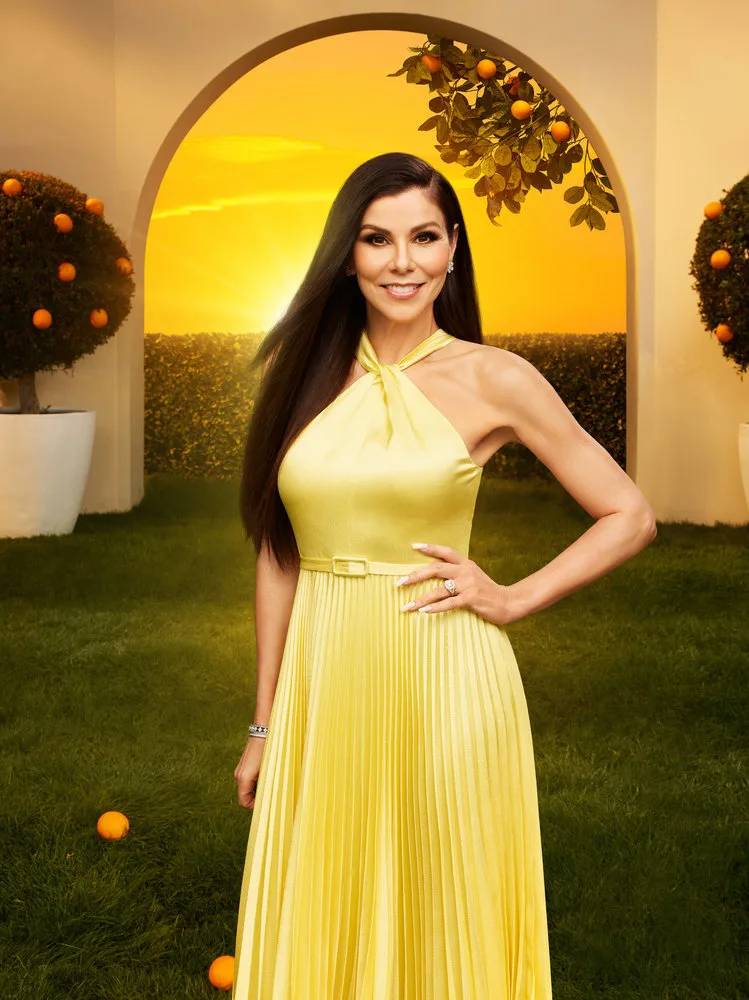 Heather’s yellow halter dress on The Real Housewives of Orange County