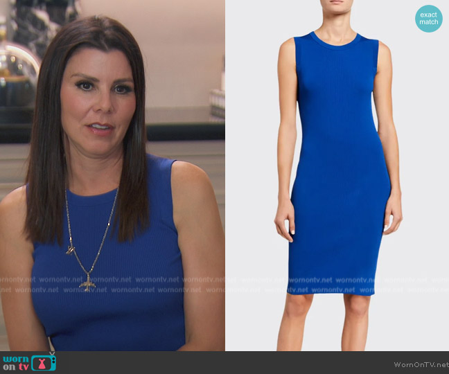 Helmut Lang Crewneck Sleeveless Bodycon Dress worn by Heather Dubrow on The Real Housewives of Orange County