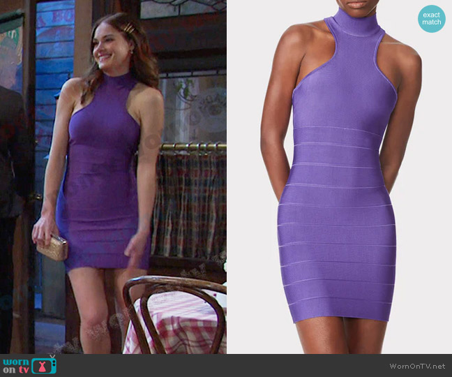Herve Leger Icon Racer Mini Dress worn by Stephanie Johnson (Abigail Klein) on Days of our Lives