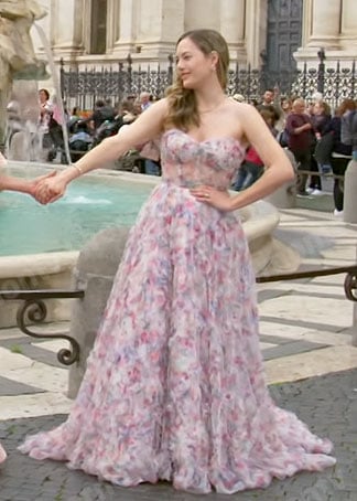 Hope’s floral Hope For The Future Gown gown in Rome on The Bold and the Beautiful
