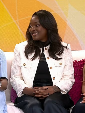 Ifueko Igbinedion’s white tweed jacket on Today