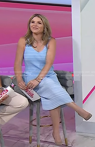 Jenna’s blue striped ribbed tank dress on Today