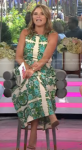 Jenna’s green floral maxi dress on Today