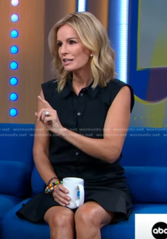 Jennifer’s black sleeveless shirtdress on Good Morning America