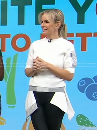 Jennifer’s white asymmetric top on Good Morning America