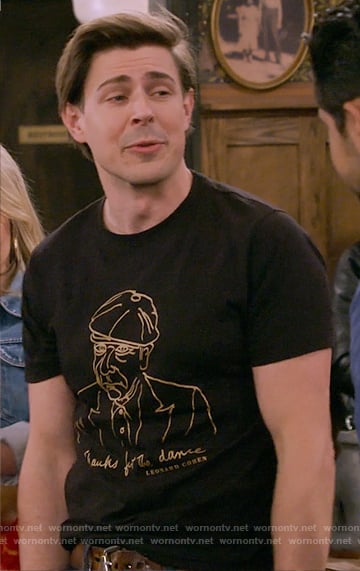 Jesse’s Leonard Cohen t-shirt on How I Met Your Father