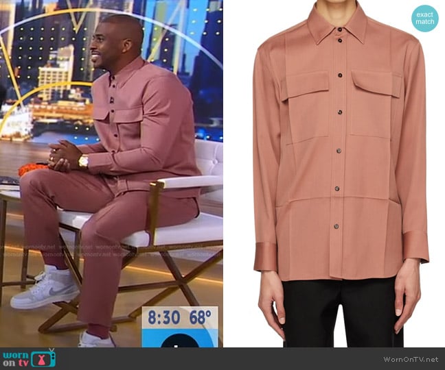 Jil Sander Creased Shirt worn by Chris Paul on Good Morning America