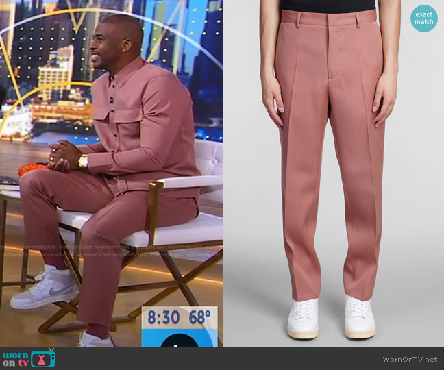 Jil Sander Wool Pants worn by Chris Paul on Good Morning America