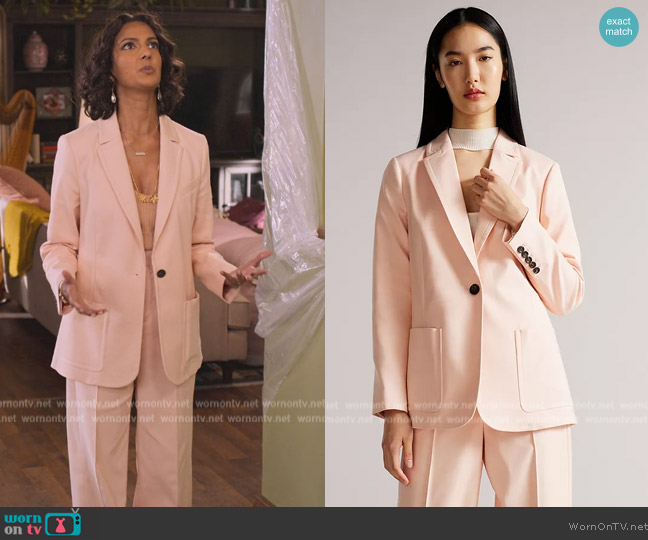 Ted Baker Ted Baker Kaisa Blazer worn by Nalini Vishwakumar (Poorna Jagannathan) on Never Have I Ever