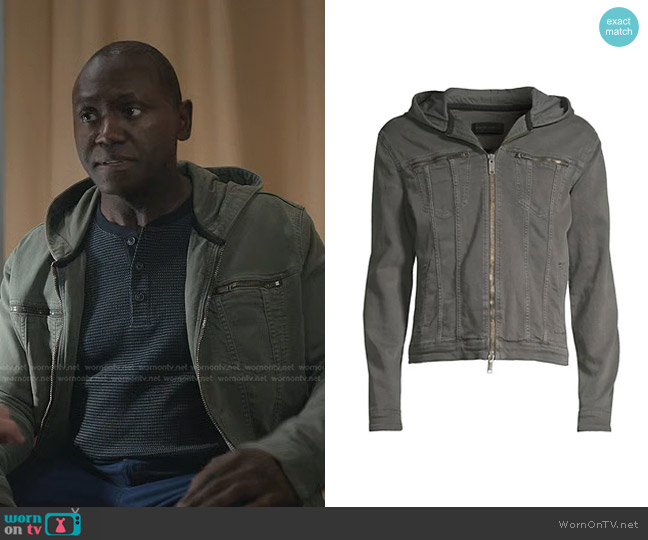 John Varvatos Hooded Denim Jacket worn by Amuta (Leajato Amara Robinson) on Manifest