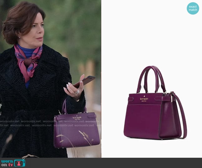 Kate Spade Staci Small Bag in Plum Pie worn by Margaret Wright (Marcia Gay Harden) on So Help Me Todd