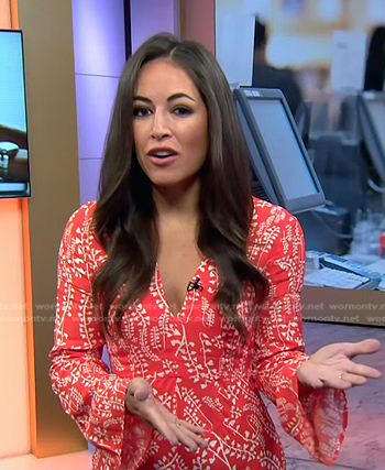 Kaylee’s red floral dress on Today