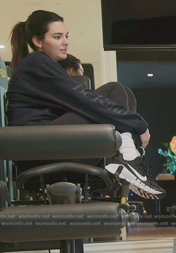 Kendal’s black Nike sneakers on The Kardashians