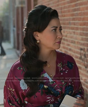 Kimiko’s colorblock floral dress on Manifest