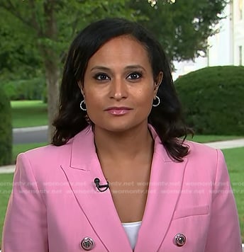 Kristen’s pink double breasted blazer on Today