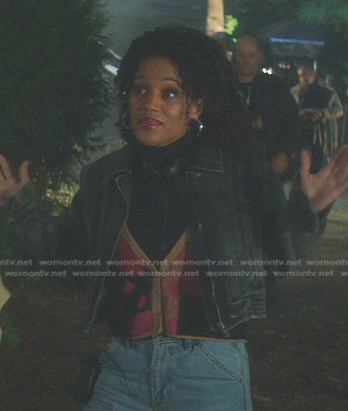 Laci’s argyle knit vest on Nancy Drew