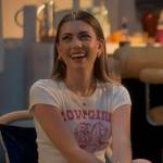 Lauryn’s white cowgirl print tee on Grown-ish