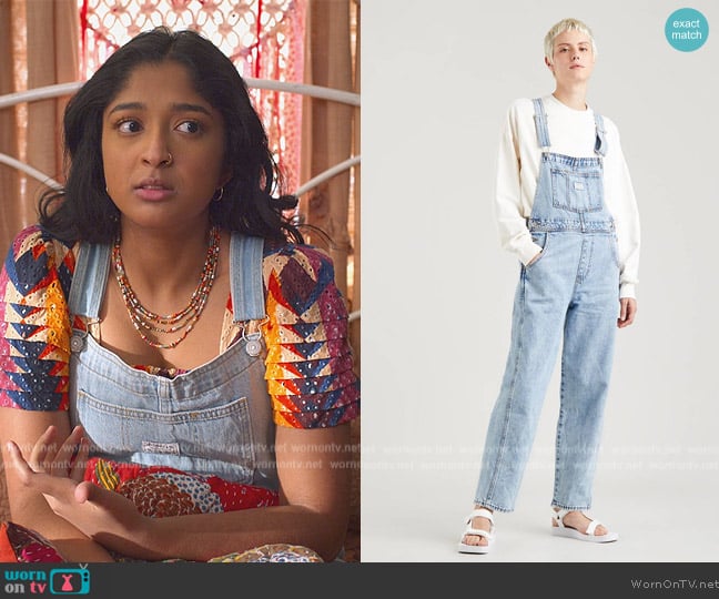 Levi's Vintage Womens Overalls worn by Devi Vishwakumar (Maitreyi Ramakrishnan) on Never Have I Ever