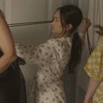 Lily’s white printed jumpsuit on And Just Like That
