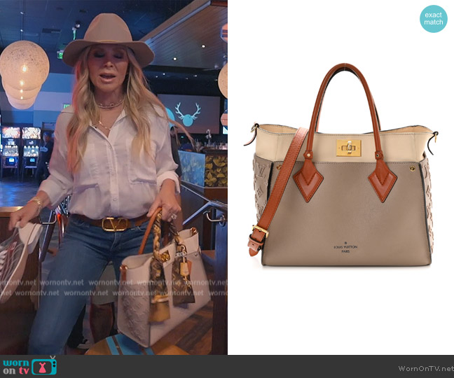Louis Vuitton Calfskin Monogram Tufting On My Side Galet worn by Tamra Judge on The Real Housewives of Orange County