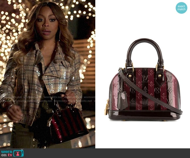 Louis Vuitton Alma BB 2way Monogram Vernis worn by Renee Ross (Bresha Webb) on Run the World