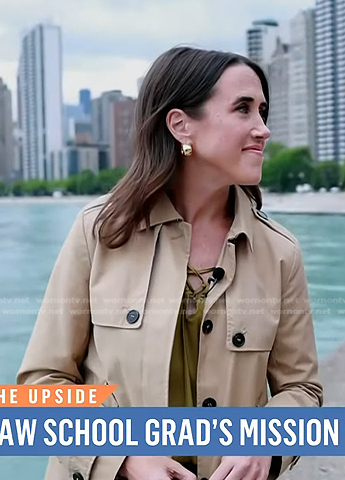Maggie Vespa’s beige trench coat on Today