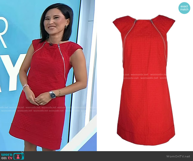 Maggy London Zipper Detail Shift Dress worn by Vicky Nguyen on Today