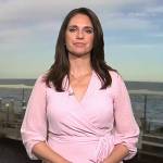 Maria’s pink polka dot wrap dress on Today