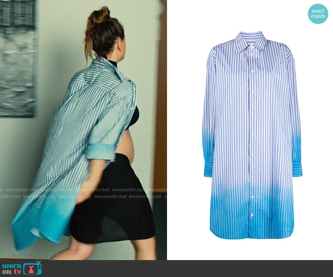 Marni Striped Shirtdress worn by Ava Bartlett (Kaley Cuoco) on Based on a True Story