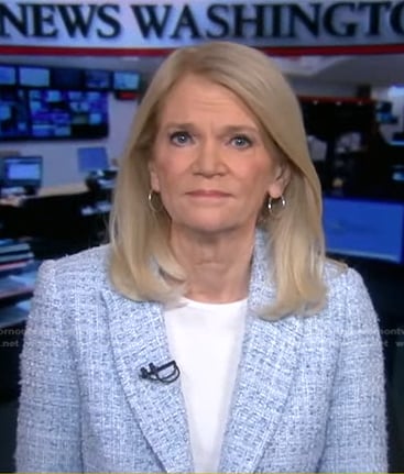 Martha Raddatz’s blue tweed blazer on Good Morning America
