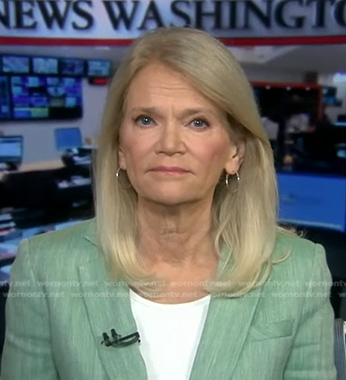Martha’s green striped blazer on Good Morning America
