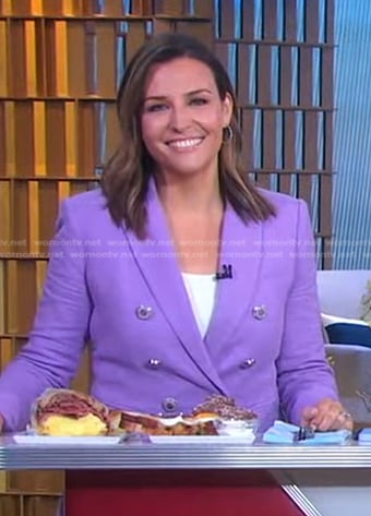 Mary’s lilac double breasted blazer on Good Morning America