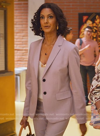 Nanlini’s lavender blazer on Never Have I Ever