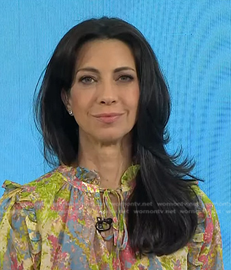 Natalie’s abstract print blouse on Today