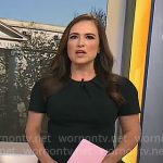 Nikki Battiste’s black short sleeve sheath dress on CBS Mornings
