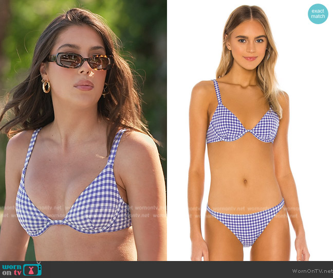 Onia Anna Bikini Top worn by Sistine Stallone on The Family Stallone