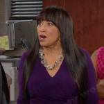 Paulina’s purple wrap dress on Days of our Lives