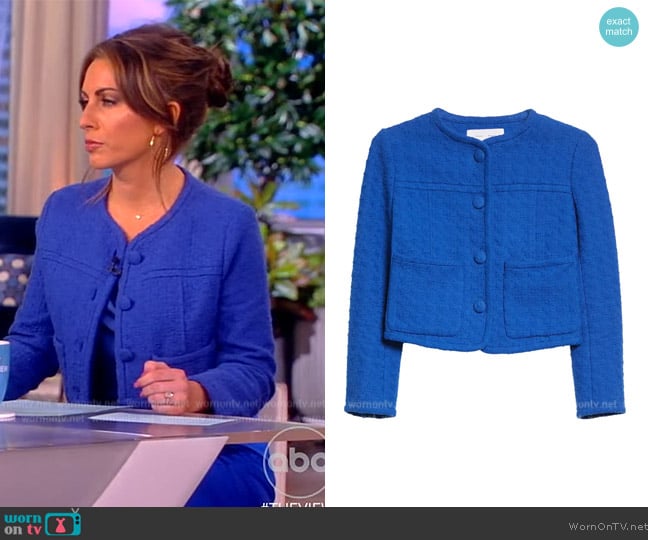 Proenza Schouler Tweed Crop Jacket worn by Alyssa Farah Griffin on The View