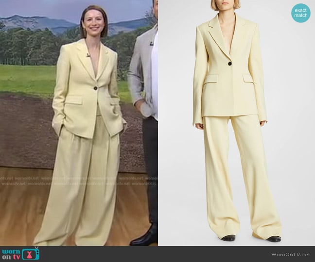Proenza Schouler Viscose Suiting Jacket worn by Caitriona Balfe on Good Morning America