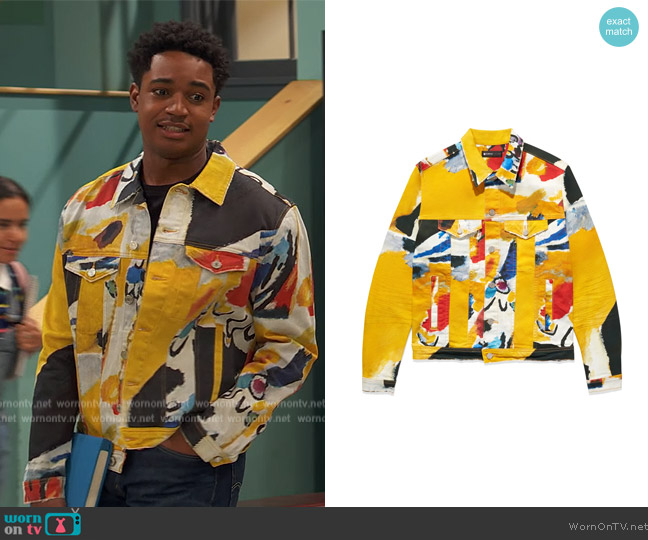 Purple P024 Trucker Jacket worn by Booker Baxter (Issac Ryan Brown) on Ravens Home