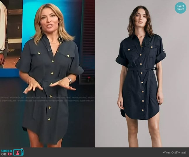 Rag & Bone Roxanne Mini Dress worn by Kit Hoover on Access Hollywood