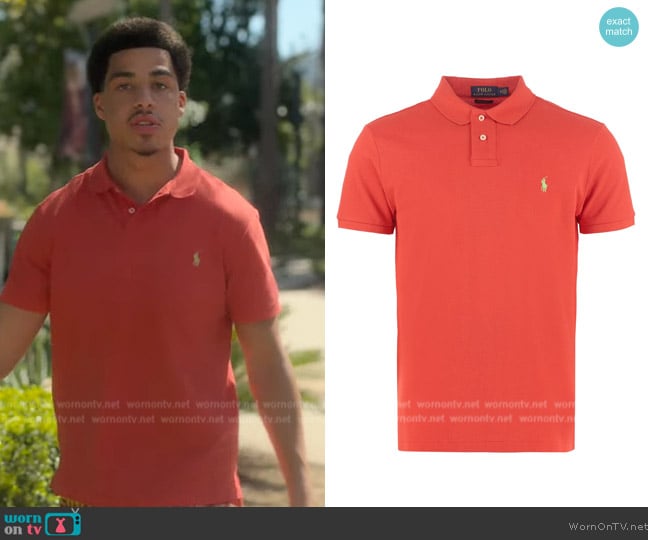 Ralph Lauren Embroidered Polo worn by Andre Johnson, Jr. (Marcus Scribner) on Grown-ish