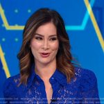 Rebecca’s blue lace blouse on Good Morning America