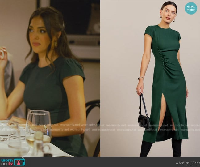 Reformation Frasier Dress worn by Sistine Stallone on The Family Stallone