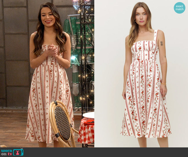 Reformation Tagliatelle Linen Dress in Vienna worn by Carly Shay (Miranda Cosgrove) on iCarly