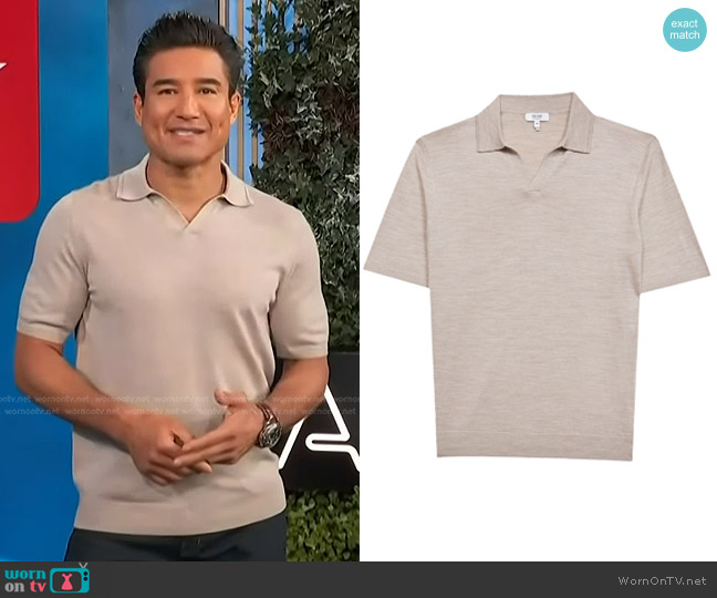 Reiss Duchie Wool Polo worn by Mario Lopez on Access Hollywood