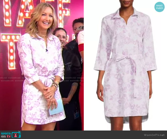 Saks Fifth Avenue Floral High Low Dress worn by Lara Spencer on Good Morning America