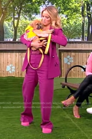 Sara’s purple double breasted blazer on The View